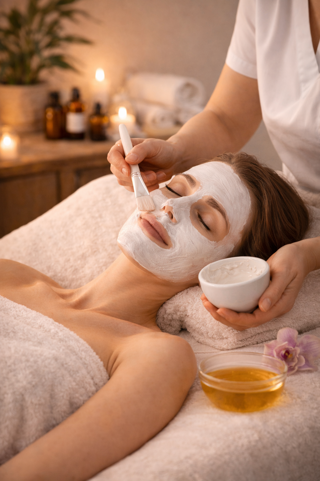 Özel beyaz kil yüz maskesi